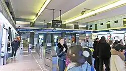 Ticket gates of Colosseo Station, Feb 2017