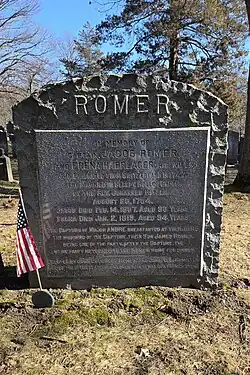 Romer family headstone (historical recreation)