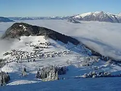 View of the Romme ski resort