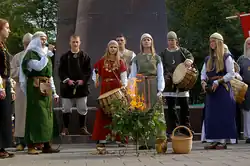 Image 117A ceremony of Lithuanian modern pagans. (from Culture of Lithuania)