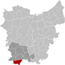 Location of Ronse in East Flanders