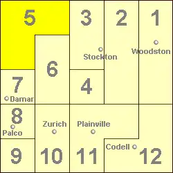 Location in Rooks County
