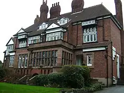 Arts and Crafts, grade II listed building on Hilton Lane, built c. 1880[33]