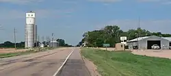 Roscoe, seen from the east along U.S.&nbsp;Highway&nbsp;30
