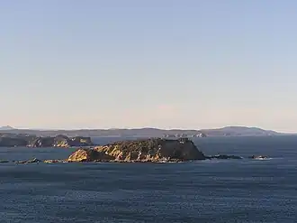 Jimmy's Island offshore from Rosedale, photo taken from Burrewarra Point