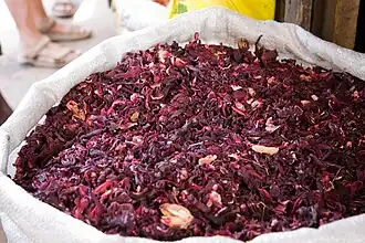 Big bag of dried wonjo fruit