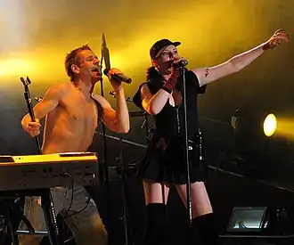 Rosenstolz performing in 2004