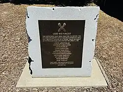 Memorial to 11 railroad workers killed in a collision in April 8, 1935.