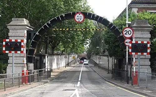 Image 48Southern approach to the Rotherhithe Tunnel that runs under the River Thames in east London between Rotherhithe and Limehouse.