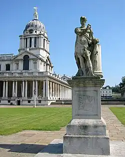 John Michael Rysbrack's George II (1735) in the Grand Square of the Greenwich Hospital