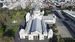 East side, aerial view
