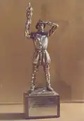 Beacon Lighter trophy. Presented to Queen Elizabeth II, as Air Commodore in Chief, to mark the 60th anniversary of the Corps in 1985.