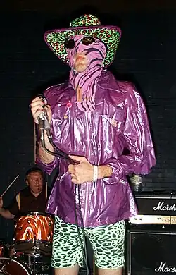 Rev. Nørb, frontman of Boris the Sprinkler, in 2000