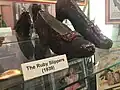 A pair of the ruby slippers used in The Wizard of Oz.