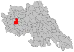 Location in Iași County