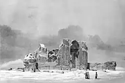 Ruins of Blue Mosque, Eugène Flandin 1841.