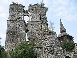 Ruins of the church's tower