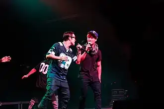 Running Man Brothers, Haha and Kim Jong-kook in Dallas, December 14, 2014
