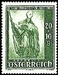 An Austrian stamp of 1948 depicting a statue of Saint Rupert