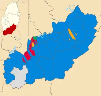 2019 results map