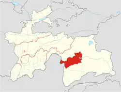 Location of Rushon District in Tajikistan
