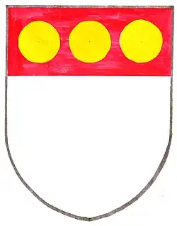 Arms of Sir John Russell, a 13th-century English courtier.[7]