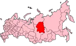 Location of Evenk Autonomous Okrug