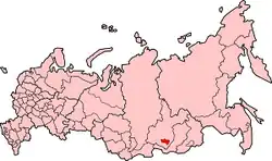 Location of Ust-Orda Buryat Okrug