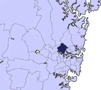 Location in Metropolitan Sydney