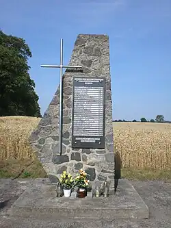 Monument to local Poles murdered by Nazi Germany during World War II