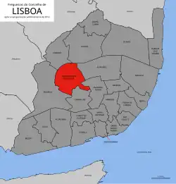 Location of São Domingos de Benfica