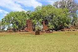 Part of the ruins of the site.