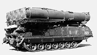 A Russian S-300V TELAR in transit mode