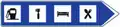 S-347 Destination signs for immediate exit to a zone, area or service road, with shared exit to a highway or dual carriageway