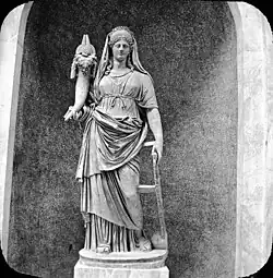 Vatican statue of Fortuna steering with her gubernaculum