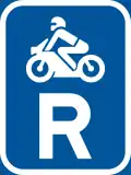 Reserved for motorcycles