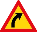 Dangerous curve to right