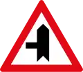 Side road junction to left