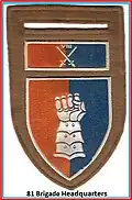 SADF 81 Armoured Brigade Headquarters Flash
