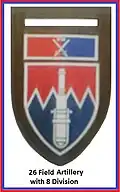 SADF 8 South African Armoured Division 26 Field Artillery Flash
