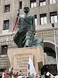 Statue of president Salvador Allende at Constitution Square