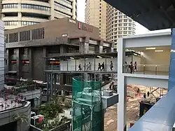 The pedestrian link bridge the day after opening on 1 February 2018