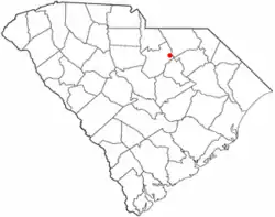 Location of Bethune, South Carolina