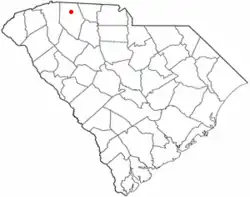 Location of Boiling Springs, South Carolina