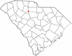 Location of Carlisle, South Carolina