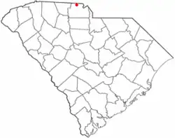 Location of Clover, South Carolina