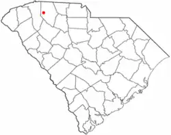 Location of Duncan, South Carolina