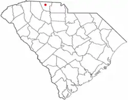 Location of East Gaffney, South Carolina