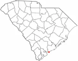 Location of Edisto Beach, South Carolina