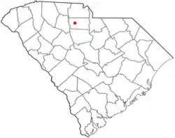 Location of Gayle Mill, South Carolina